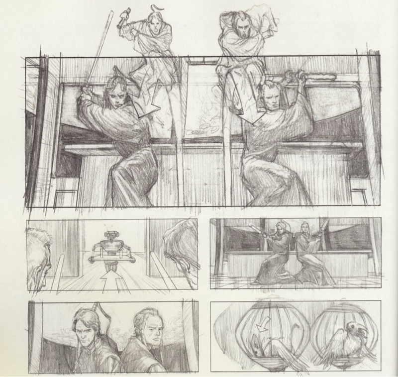 Illustration for article titled Storyboards reveal the amazing Star Wars prequel you never saw
